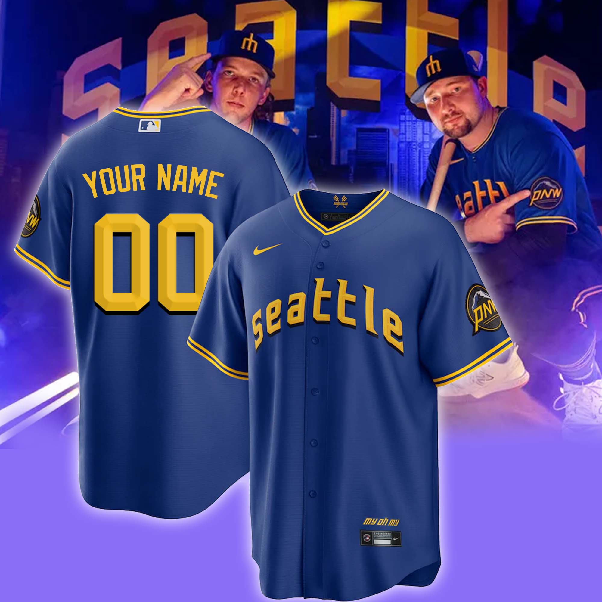 Nike Royal Seattle Mariners 2023 City Connect Replica Jersey